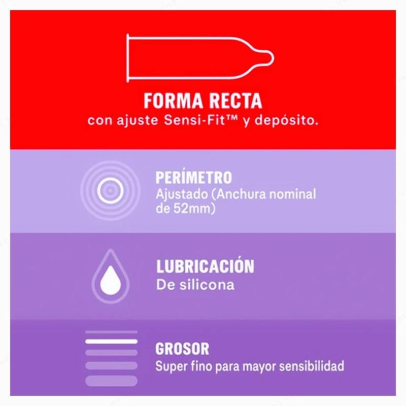 DUREX Sensitivo Contacto Total - 12 preservativos