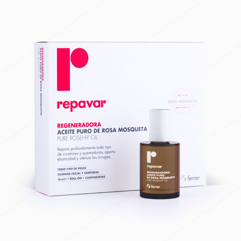 Repavar® REGENERADORA Aceite Puro de Rosa...