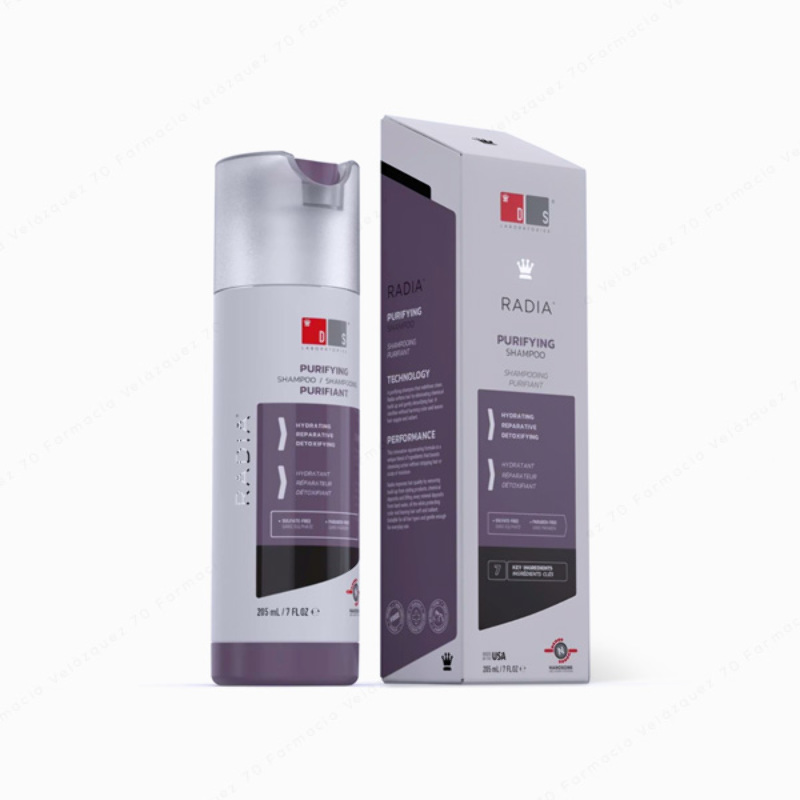 DS Laboratories RADIA® Champú purificante para cuero cabelludo seco, sensible o irritado - 205 ml