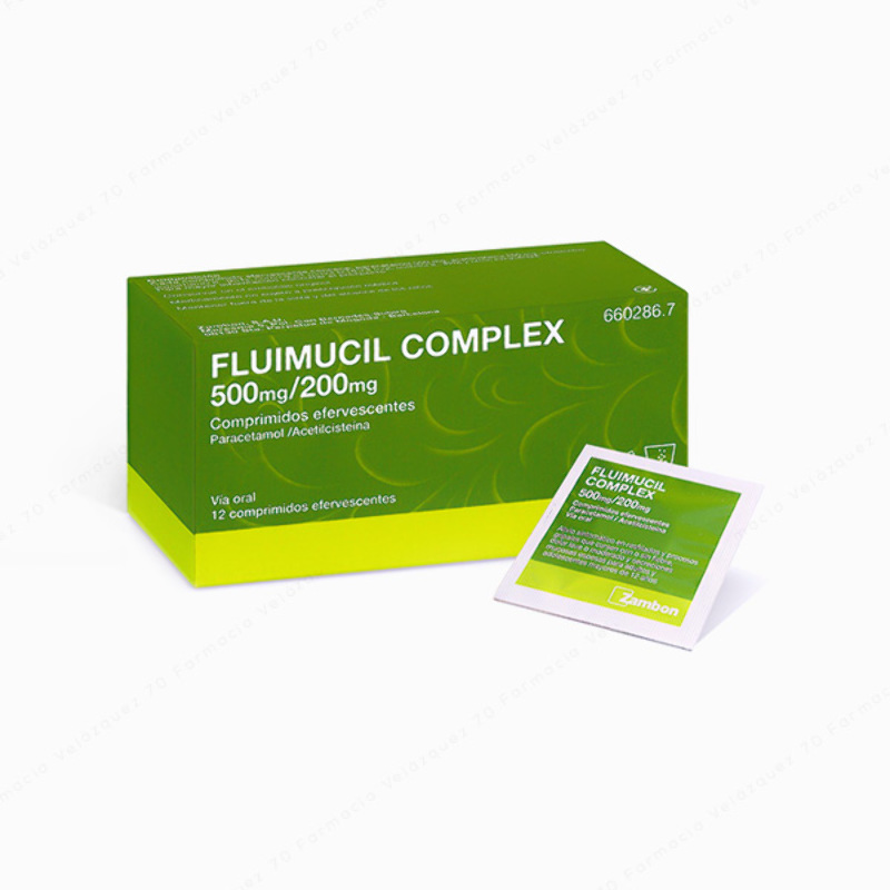 Fluimucil Complex 500 mg / 200 mg - 12 comprimidos efervescentes