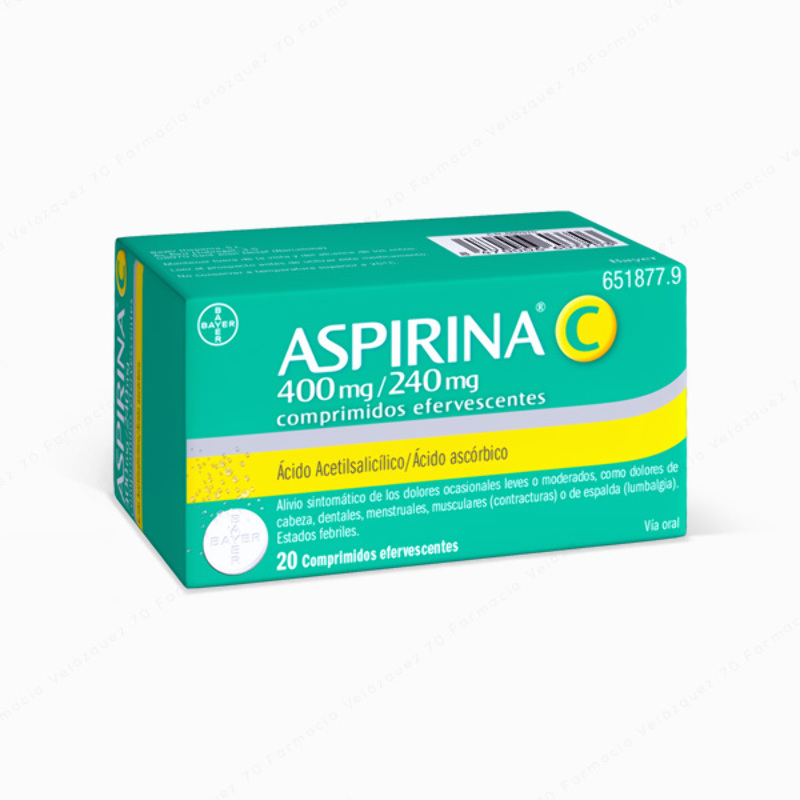 Aspirina® C 400 mg / 240 mg - 20 comprimidos efervescentes