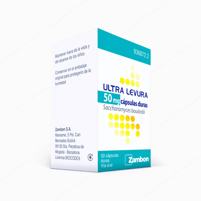 Ultra Levura 50 mg - 50 cápsulas duras