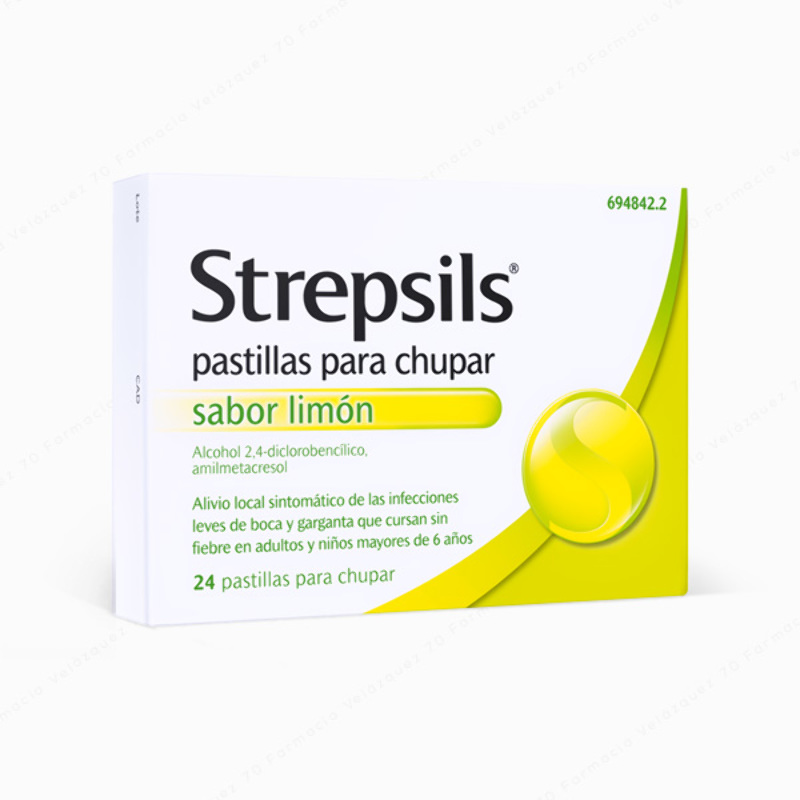Strepsils® pastillas para chupar sabor limón - 24 pastillas