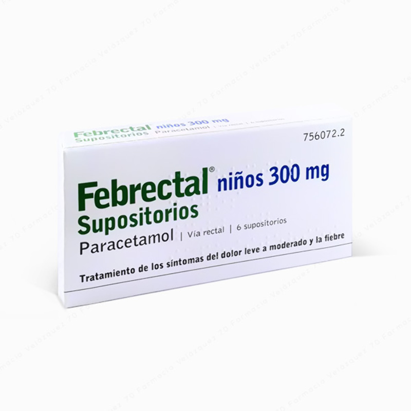 Febrectal® niños 300 mg - 6 supositorios