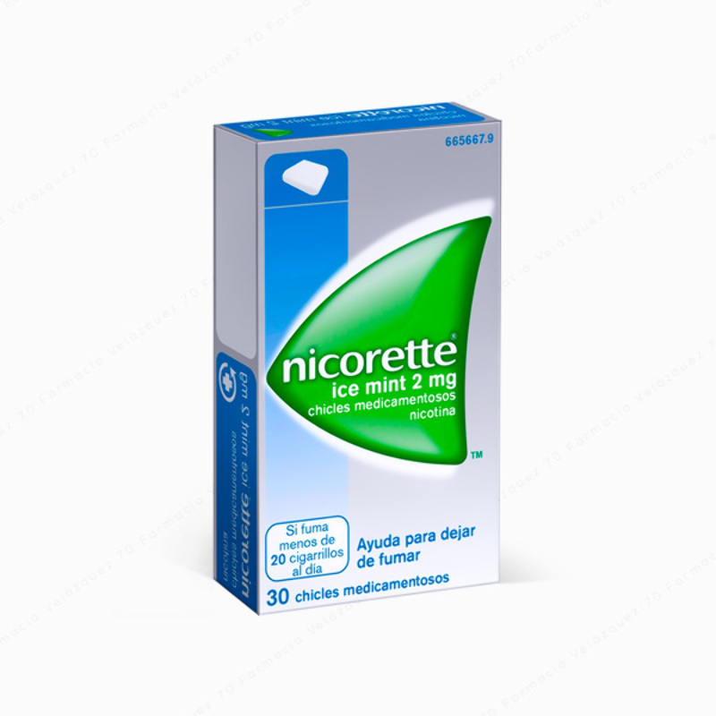 Nicorette® Ice Mint 2 mg - 30 chicles medicamentosos