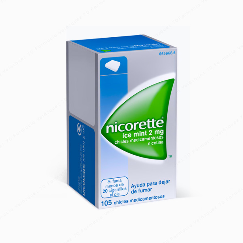 Nicorette® Ice Mint 2 mg - 105 chicles medicamentosos