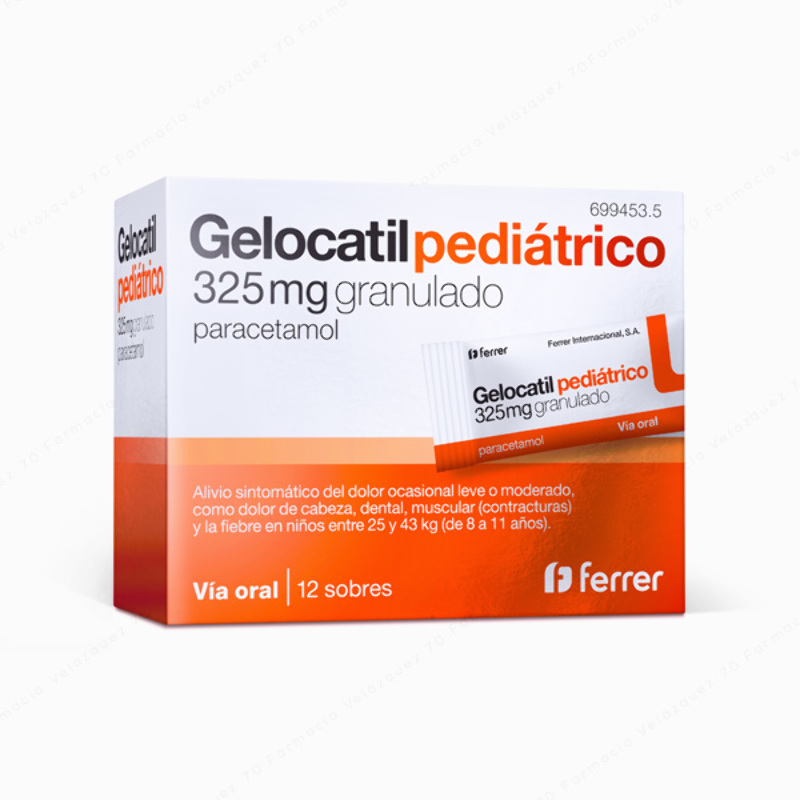 Gelocatil pediátrico 325 mg granulado - 12 sobres