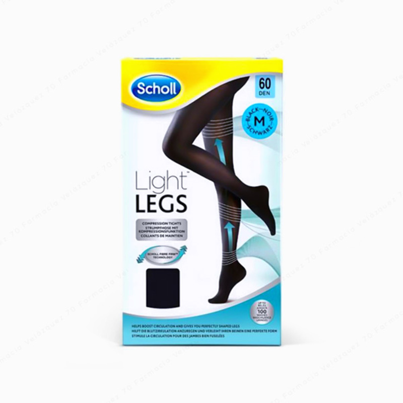 Dr. Scholl Light Legs Medias de compresión Negro Opaco 60 Den - Talla M