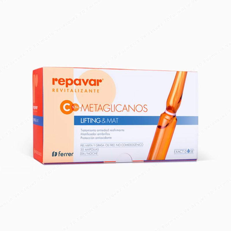 Repavar® REVITALIZANTE C5,5% Metaglicanos Lifting & Mat - 30 ampollas