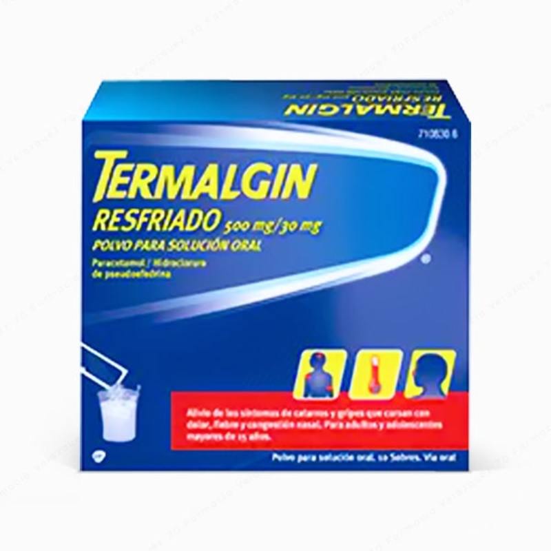 Termalgin® Resfriado 500 mg / 30 mg polvo para solución oral - 10 sobres
