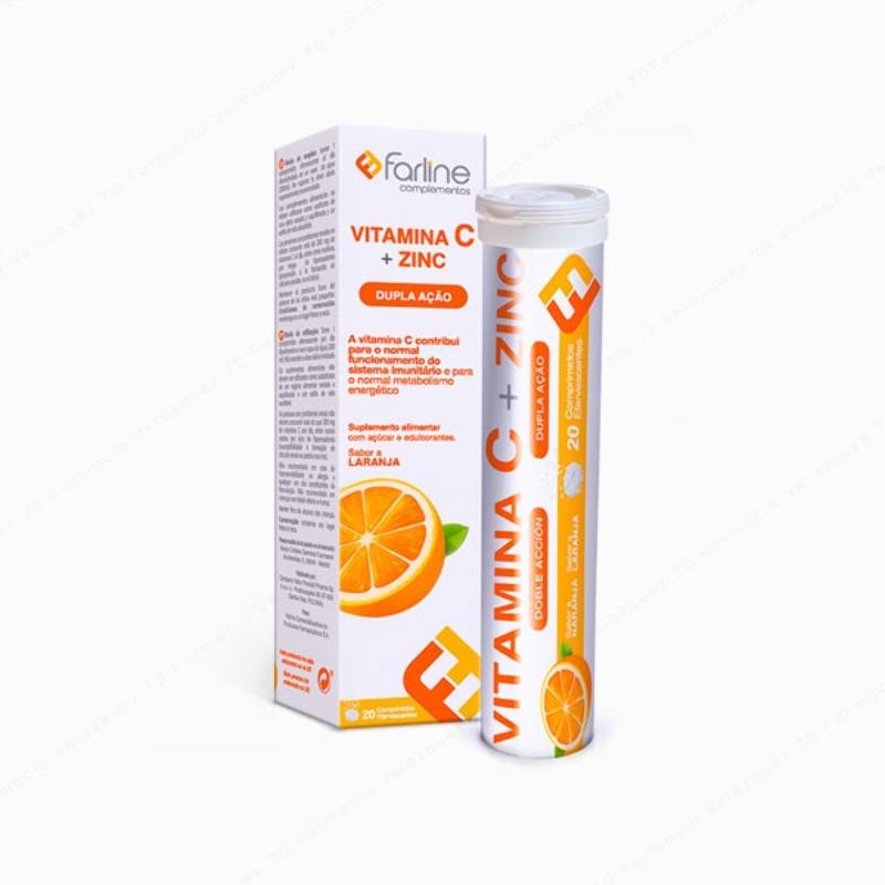 Farline Vitamina C + Zinc - 20 comprimidos