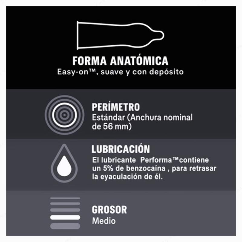 DUREX Placer Prolongado - 12 preservativos