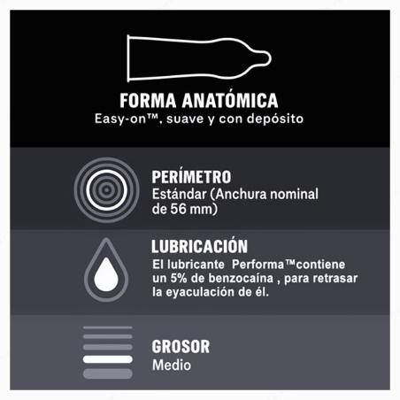 DUREX Placer Prolongado - 12 preservativos