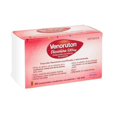 VENORUTON DIOSMINA 500 mg 60 COMPRIMIDOS RECUBIE