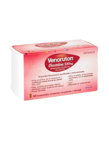 VENORUTON DIOSMINA 500 mg 60 COMPRIMIDOS RECUBIE