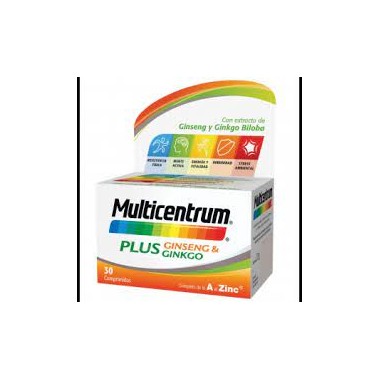 MULTICENTRUM PLUS GINSENG Y GINKGO 30 COMP